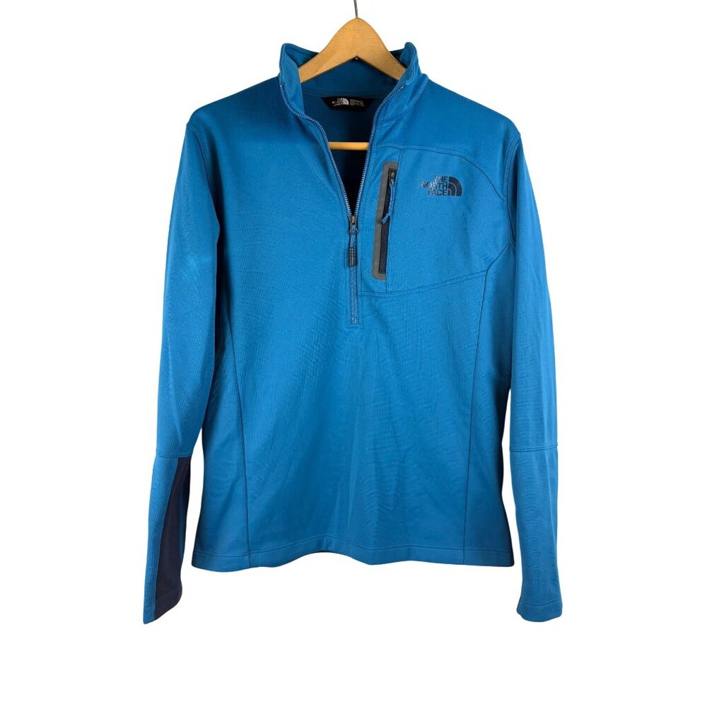 The North Face Men's Blue Quarter-Zip Pullover Jacket Size Small